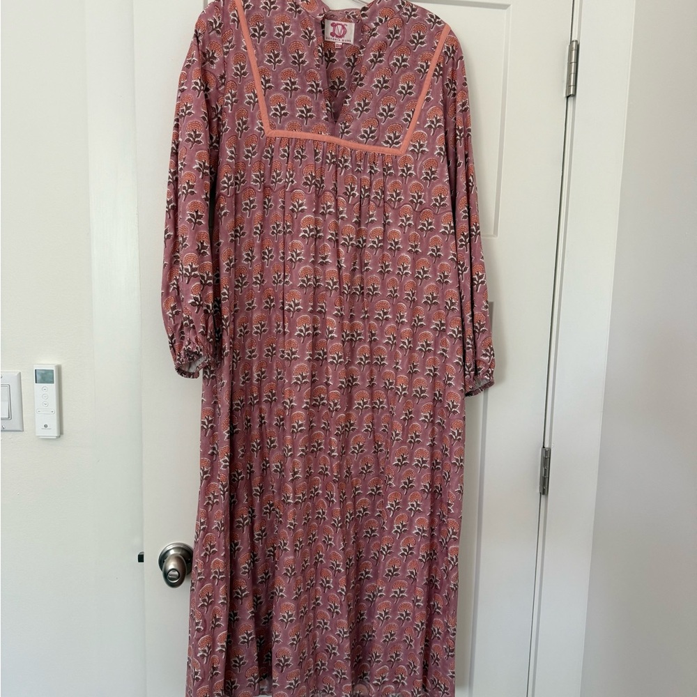 Victoria Dunn Pink Blockprint Dress